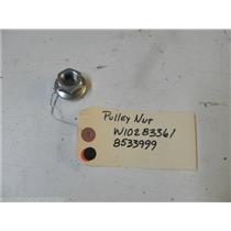 WHIRLPOOL WASHER W10283361 8533999 PULLEY NUT USED PART ASSEMBLY