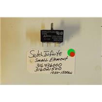 FRIGIDAIRE Stove  316436000  316021500  Switch,infinite ,small Element USED PART
