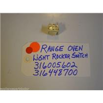 KENMORE STOVE 316005602  316448700 RANGE OVEN LIGHT ROCKER SWITCH used part