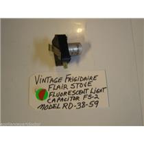 Model RD-38-59 Vintage Frigidaire Flair Stove Fluorescent Light Capacitor FS-2
