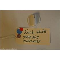 JENN AIR STOVE 74003611   74002103   Knob wht    used