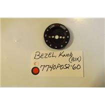 MAYTAG  STOVE 7740P052-60 Bezel, Knob (blk) USED PART