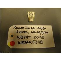 STOVE WB24T10043 WB24X 5348  Stove Rocker switch 4A/8A 2 Spade white/grey
