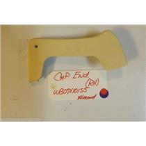 GE STOVE WB07X10155 Cap End  (RH)  almond  USED PART