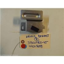 MAYTAG  STOVE 3801F831-45 74009698 Bracket, Door Handle (rt)  USED