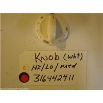 KENMORE STOVE 316442411 Knob  (HI/LO/MED)  (WHT)   used part
