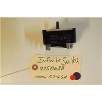 KITCHENAID STOVE 9750638  Infinite Switch  1400w  5.2-6.6a  240 v  USED PART