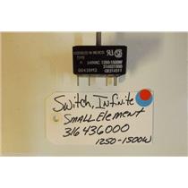 FRIGIDAIRE Stove  316436000 Switch,infinite ,small Element 1250-1500w  USED PART