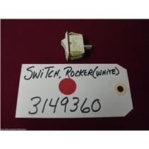WHIRLPOOL STOVE  3149360   Switch, Rocker (white) USED
