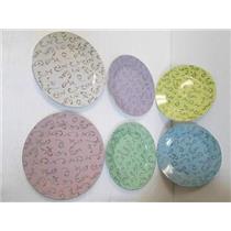 Classic Coffee & Tea CC162 Decorative 7-1/2" Plates in six Different Colors  NEW