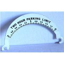 DUNCAN 5090-707 "TWO HOUR PARKING LIMIT" FLAG / PLATE FOR PARKING METER - USED w