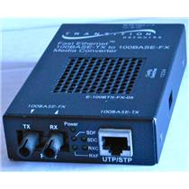 TRANSITION E-100BTX-FX-05 FAST ETHERNET 10BASE-TX to 100BASE-FX MEDIA CONVERTER