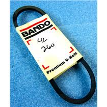 BANDO 4L260 V-BELT, 26" NOMINAL OUTSIDE LENGTH, 1/2" WIDTH, 4L, 5/16" THICK, SM