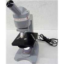 AO AMERICAN OPTICAL MODEL SPENCER SIXTY MONOCULAR MICROSCOPE WITH ILLUMINATOR