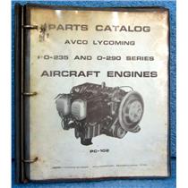 AVCO LYCOMING PARTS CATALOG FOR O-325 AND O-290 SERIES AIRCRAFT ENGINES, PART #