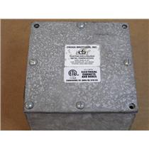 Cross Bothers, Inc. Galvanized 6x6x4 Gasketed Type 3 Screw Cover Pull Box