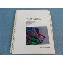 The Model 610A Data Analysis Program User Manual P/N 903257 Software Version 2.0