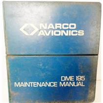 NARCO AVIONICS DME 195 DME195 MAINTENANCE MANUAL, VINTAGE AIRCRAFT RELATED MANU