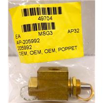 VIDEOJET 205992 AIR/WATER/OIL 2WAY POPPET VALVE, FOR INKJET CODER PRINTER, OEM