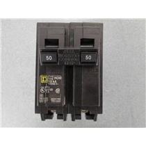 Double 2 Pole 50 Amp Square D Breaker AD-7677 HOM 10ka