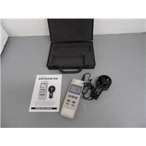 Reed Anemometer YK-80AP Handheld Rotating Vane Probe w/Case Used