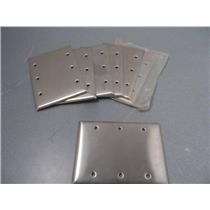 Bryant / Hubbell 3-Gang Blank Wall Plate Stainless Steal New Lot Of 8