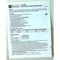 ALTRONIX INSTRUCTION GUIDE BOOK MANUAL FOR AL176UL ACCESS CONTROL POWER SUPPLY