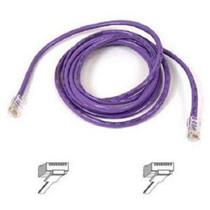 Belkin A3L791-50-PUR-S Cat5E Snagless Purple 50' Patch Cable RJ45M/RJ45M