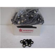 1 Case Wheaton 240216/20-400 Black Plastic Cap w/Rubber Liner (500 pcs)