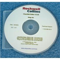 ROCKWELL COLLINS CHECKLIST EDITOR V3.00, KING AIR, 815-5453-004 815-6175-004 81