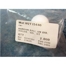 WALLACE AND TIERNAN SIEMENS W2T15446 TEFLON PTFE BALLS 1" ONE INCH QTY 2 NEW