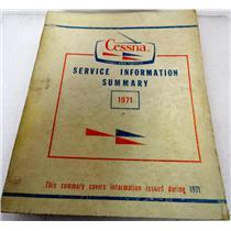 CESSNA SERVICE INFORMATION SUMARY 1973, ISSUED MARCH 1972