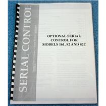 SIERRA VIDEO SYSTEMS MANUAL FOR OPTIONAL SERIAL CONTROL FOR 161, 82 AND 82C