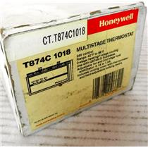 #2 HONEYWELL T874C-1018 MULTISTAGE THERMOSTAT, 2 HEAT 1 COOL - NEW SURPLUS