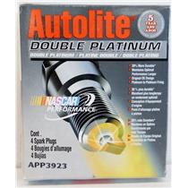 AUTOLITE APP3923 DOUBLE PLATINUM SPARK PLUGS QTY 4  NEW