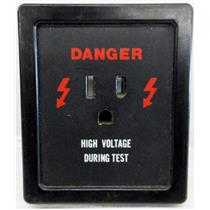 DANGER HIGH VOLTAGE DURING TEST RECEPTACLE