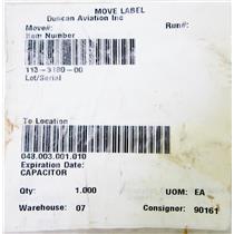 113-3180-00 CAPACITOR, AEROSPACE SPARE PART - NEW