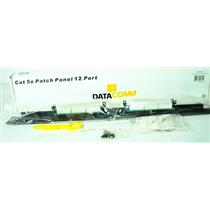 DATACOMM 20-5512 CAT 5E UNIVERSAL PATCH PANEL, 12-PORT - NEW w/GUARANTEE