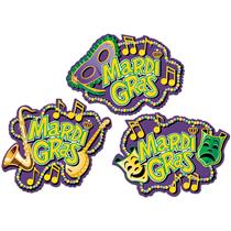 Mardi Gras Colorful Festive Cutouts Party Decorations