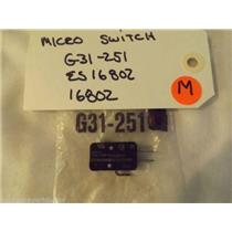 KENMORE MICROWAVE G31-251 ES16802 16802 MICRO SWITCH   NEW IN BAG