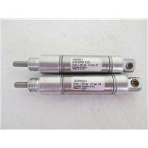 (2) Parker/Lin-Act .56DXPSR0.50 Crimped Round Body Pneumatic Cylinder,9/16" Bore