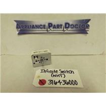 WHIRLPOOL STOVE 316436000 INFINITE SWITCH (WHT) 5.2-6.25A 240V USED