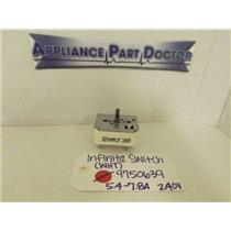 WHIRLPOOL STOVE 9750639 INFINITE SWITCH 5.4-7.8A 240V (WHITE) USED