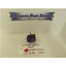 WHIRLPOOL STOVE 31319267020 INFINITE SWITCH 7.2-8.4A 250V (BLACK) USED