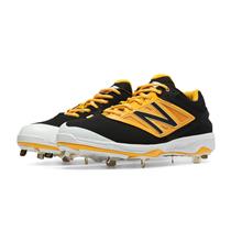 New Balance L4040BY3 Metal Low Baseball Cleat Black/Yellow Size 14.0