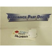 FRIGIDAIRE KENMORE STOVE 316208103 KNOB (WHT) USED