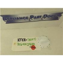 KENMORE WHIRLPOOL STOVE 316442400 KNOB (WHT)  USED