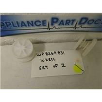 KENMORE WHIRLPOOL DISHWASHER WP8269831 WHEEL SET OF 2 USED