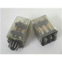 2 Potter & Brumfield KUP14A1524/KUP14A15120 General Purpose Panel Plug-In Relays