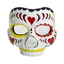 Plastic Female Day of the Dead Face Mask